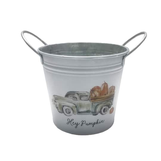 Hey Pumpkin Galvanized Bucket By Ashland | Michaels